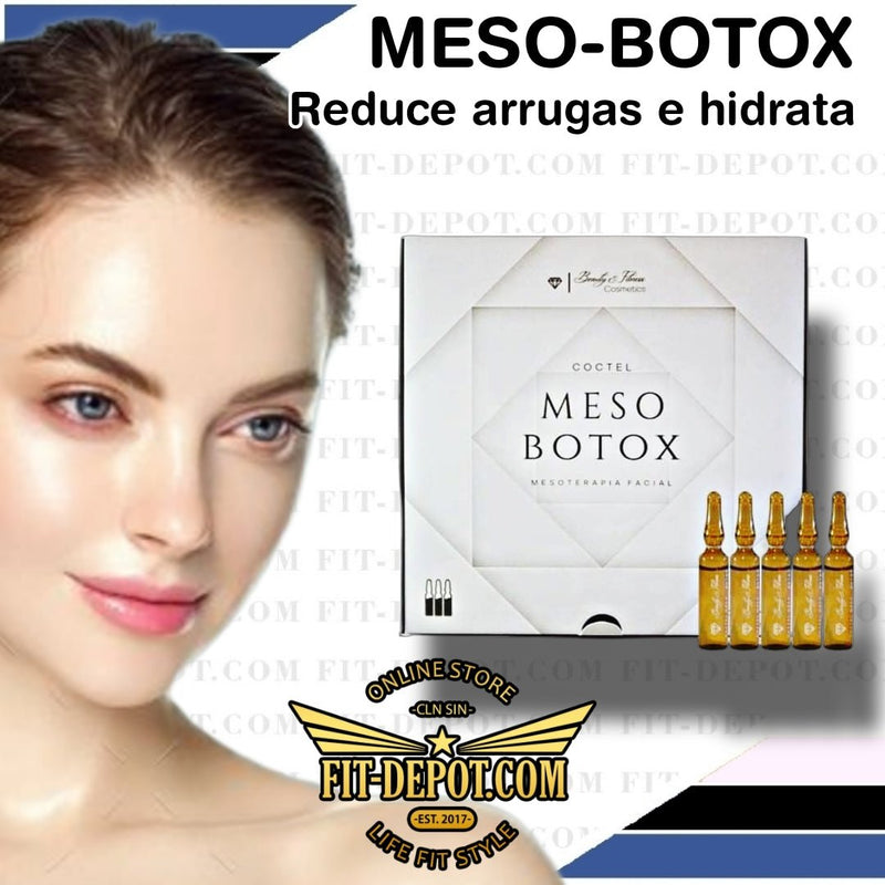 MESO BOTOX - Mesoterapia facial de hidratación profunda. Promueve producción de colágeno - 20 ampolletas de 5 ml- SPA Premium - mesoterapia
