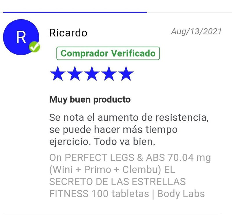PERFECT LEGS & ABS 70.04 mg (Wini + Primo + Clembu) EL SECRETO DE LAS ESTRELLAS FITNESS 100 tabletas | Body Labs - esteroides para mujer