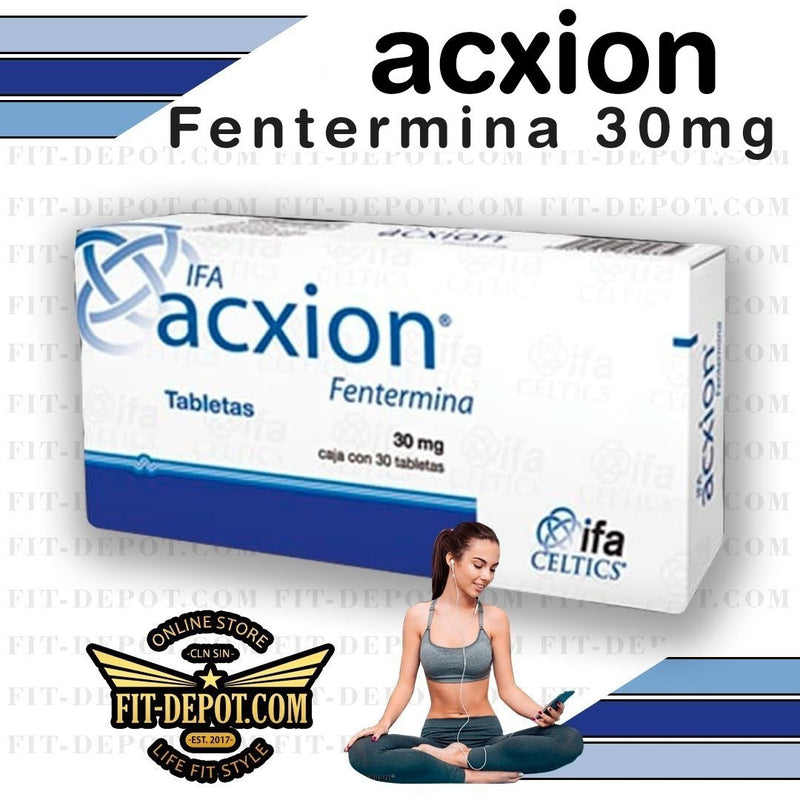 ACXION (Fentermina) 30 mg / SIN HAMBRE MAS HORAS ESPECIAL PARA AGUANTA –  FIT Depot de México