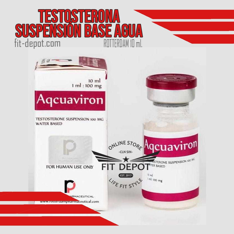 AQCUAVIRON 100 mg (Testosterona Suspensión Base Agua) | 10 ML / esteroides ROTTERDAM PHARMACEUTICAL - esteroides