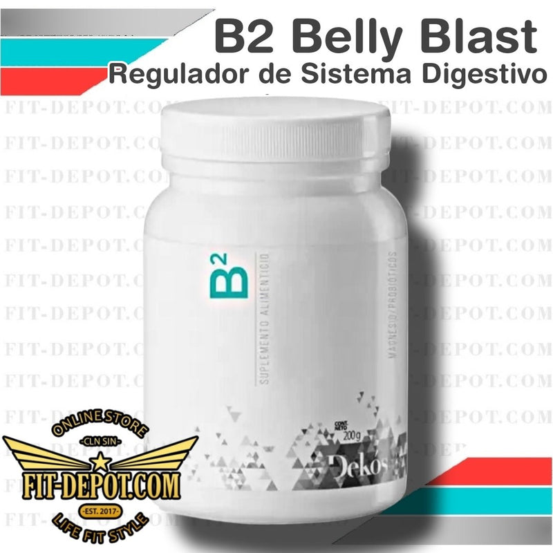 B2 Belly Blast (Regulador gastrico) Vientre plano. Desinflama Y Reduce El Estreñimiento 200 gramos 20 porciones- DKS -