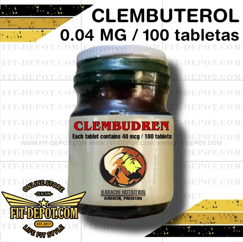 CLEMBUDREN (CLEMBUTEROL) - 40 mcg – 100 Tabs | ESTEROIDES KARACHI LABS - esteroide