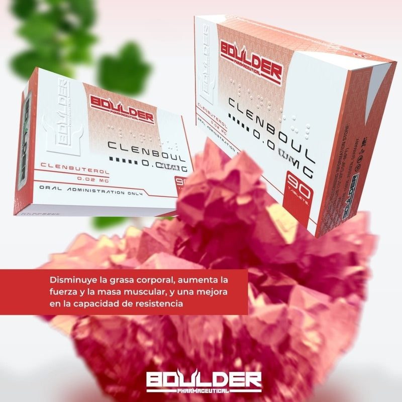 CLENBOUL | (Clembuterol) 0.04 mg. 90 tabletas | BoulderRoids Orales - esteroides