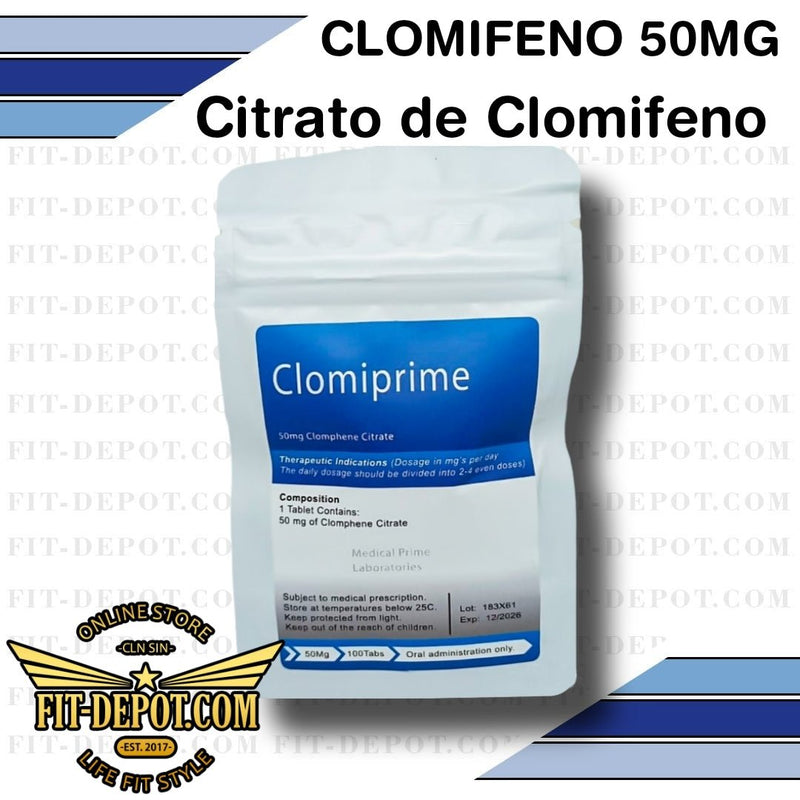 CLOMIPRIME (Clomifeno) 50 mcg / 100 tabletas / Medical Prime -