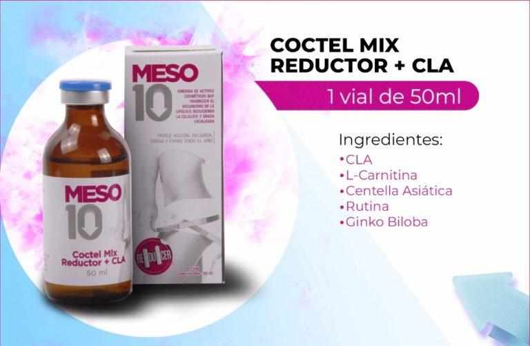 Coctel Mix Reductor más CLA / CLA, Carnitina, Centella Asiática, Rutina, Ginko Biloba 50 ML | Meso 10 - mesoterapia