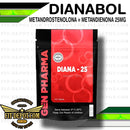 DIANA -25 mg (Metandrostenolona / Dianabol) 100 TABLETAS - GEN PHARMA - esteroides