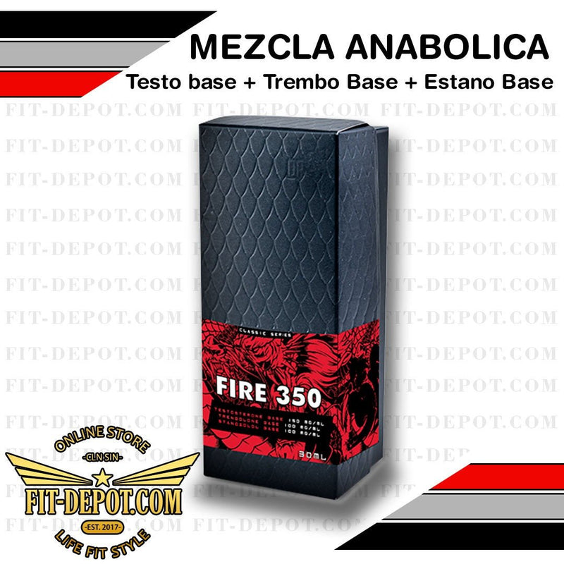 FIRE 350 - COMBINACIÓN ANABOLICA ESPECIAL BASE AGUA - Testosterone Base 150 mg/ml Trenbolone Base 100 mg/ml Stanozolol 100 mg/ml - esteroide