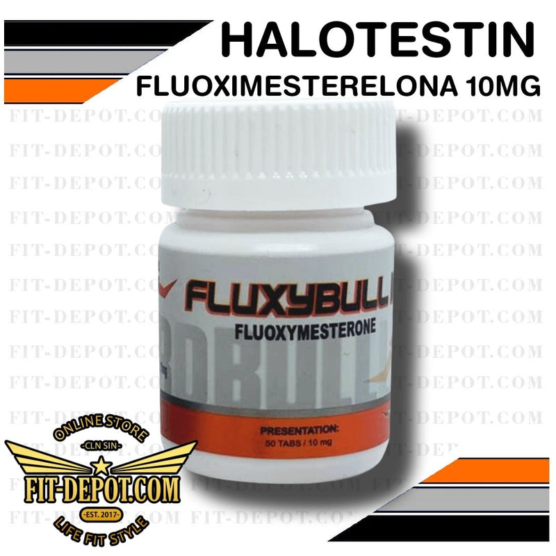 FLUXYBULL 10 (HALOTESTIN) ( 4-Chlorodehydromethyl Testosterone 10mg 50 TABLETAS - HARDBULL LABS - esteroides
