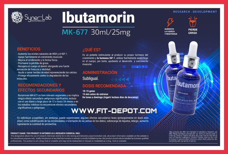 Ibutamorín (MK-677) 25MG / 30 ML | SARMS SYNERLAB - SARM