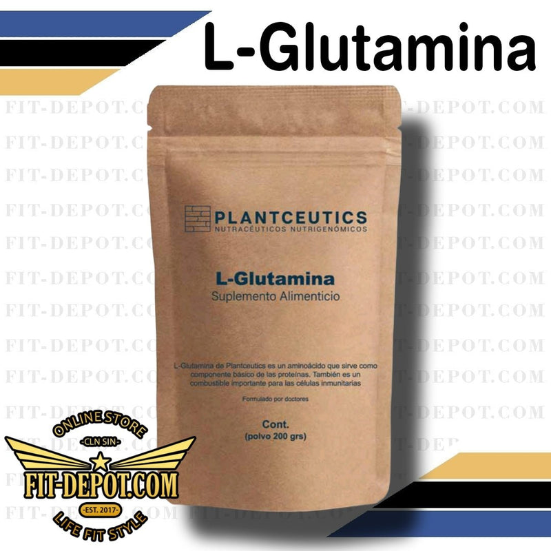 L-Glutamina - Aminoácido proteico protección al sistemas muscular e inmune - 200 grm | PLANTCEUTICS -