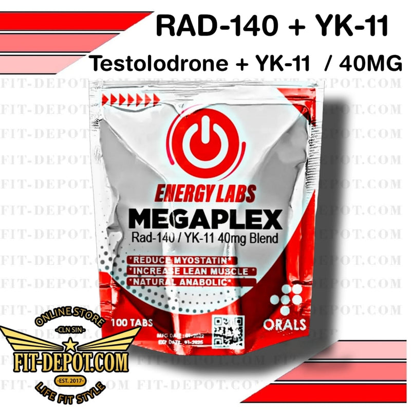 MEGAPLEX / RAD-140 + YK-11 / Constructor de masa y fuerza máxima / ENERGY LABS - SARMS