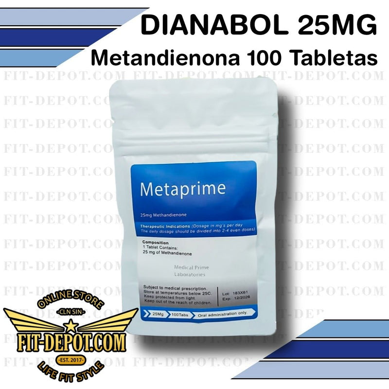 METAPRIME (Dianabol) Metandienona 25 mg / 100 tabletas / Medical Prime -
