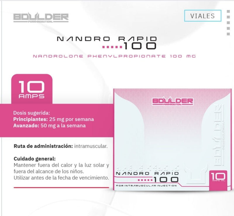 NANDRO RAPID 100 mg (DECA) - (Fenilpropionato de Nandrolona) 10 ampolletas de 1 ml C/U - Boulder Pharmaceutical - esteroides