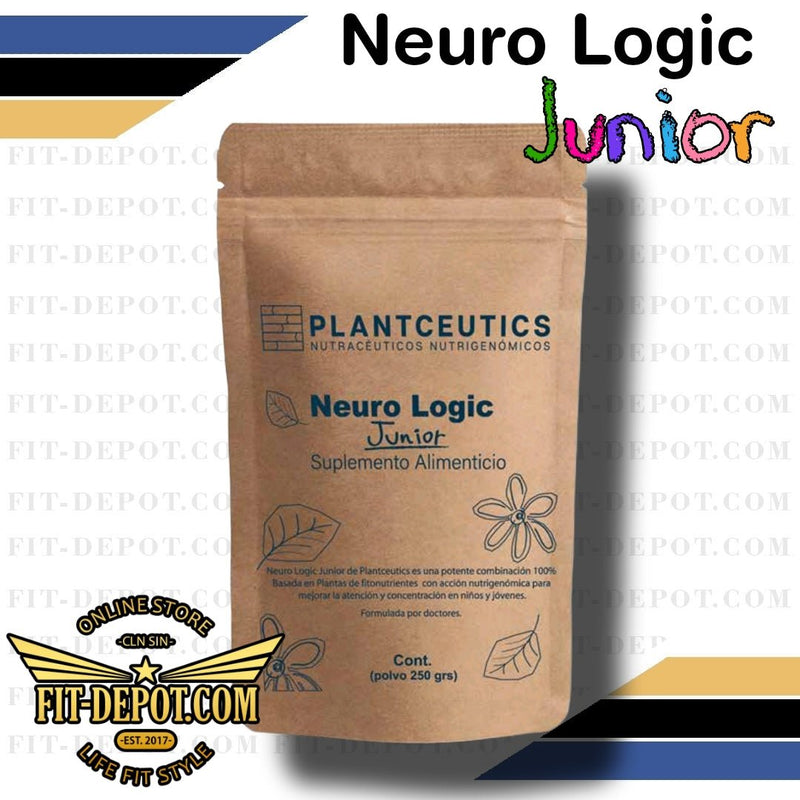 Neuro Logic Junior 👧🧑 - Nootropico para JÓVENES Y NIÑOS reduce fatiga mental, promueve el aprendizaje, mejora la atención y concentración - 250 GMS | PLANTCEUTICS -