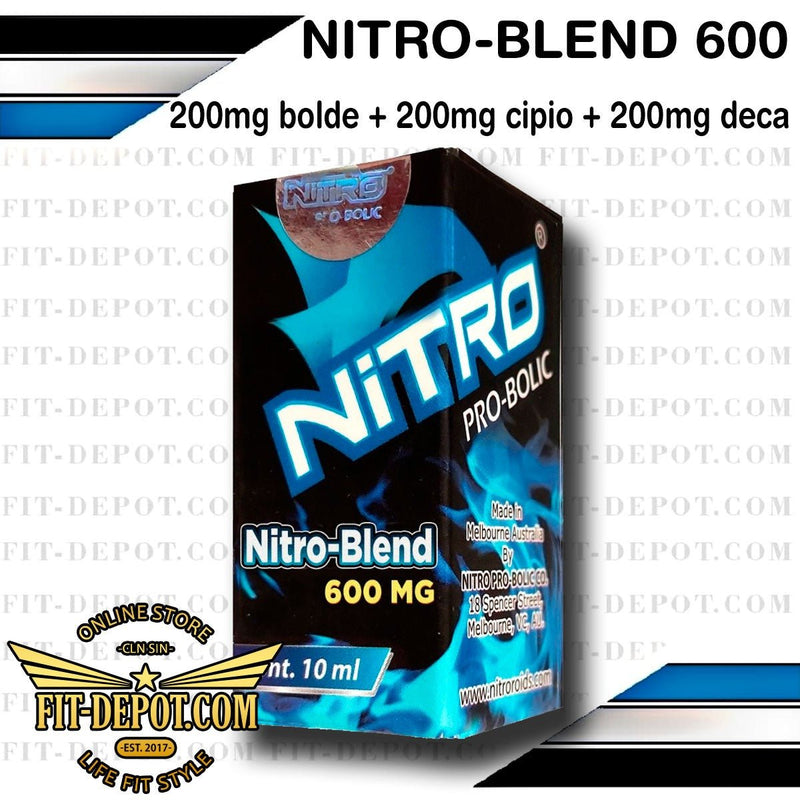 NITRO BLEND 600 - 200mg Boldenona + 200 mg cipionato + 200mg nandrolona / 10ml - NITRO PRO-BOLIC 2.0 - esteroides anabolicos