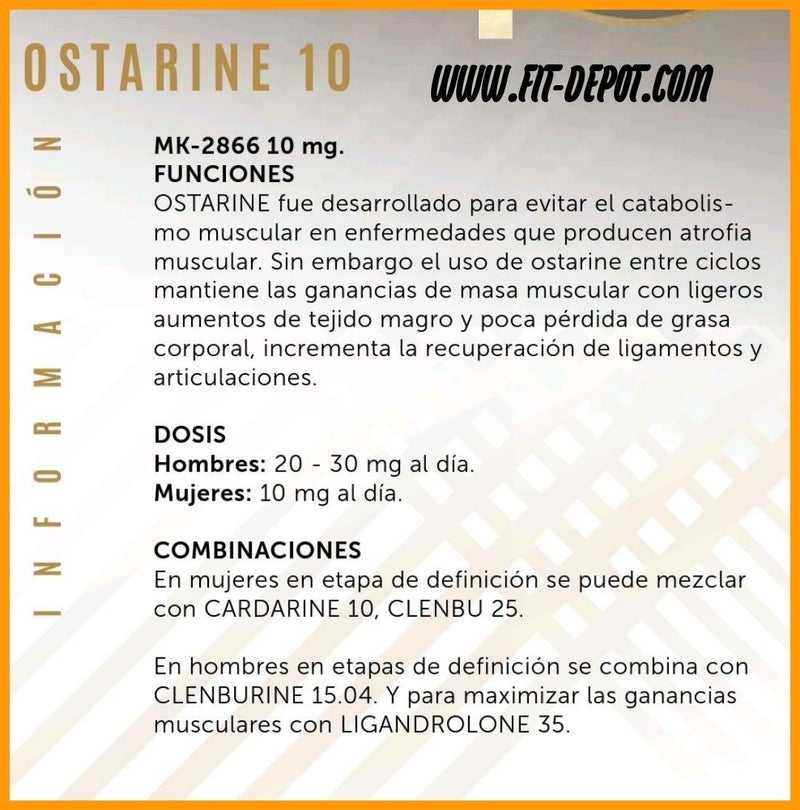 OSTARINE 10 (MK-2866) 60 CAPSULAS | SARMS EUROLAB. - SARMS