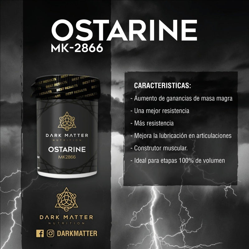 OSTARINE (MK-2866) 60 tabletas (30 servicios de 2 TABS | 10 MG x TAB) | SARMS DARK MATTER