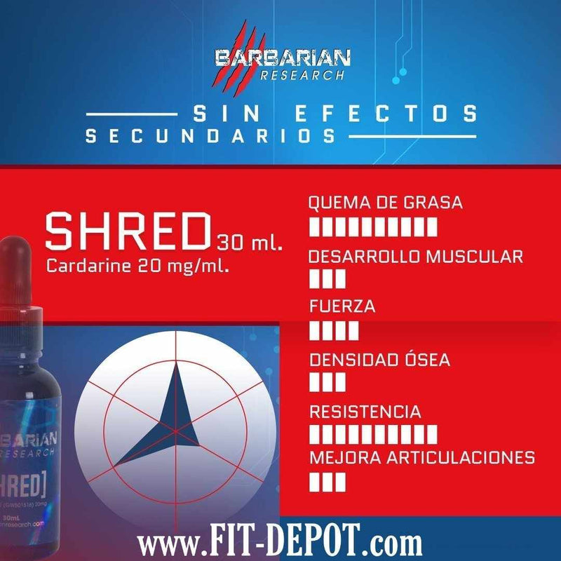 SHERED (Cardarine GW501516) 20MG/ML 30ML  | SARMS BARBARIAN RESEARCH - FIT Depot de México