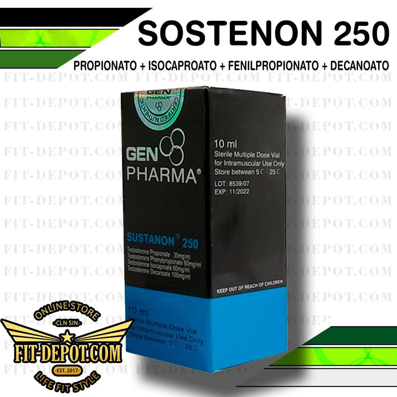 SUSTANON 250 / TESTOSTERONE PROPIONATE 30MG · PHENYLPROPIONATE 60 MG · ISOCAPROATE 60 MG · DECANOATE 100 MG / GEN PHARMA - esteroides