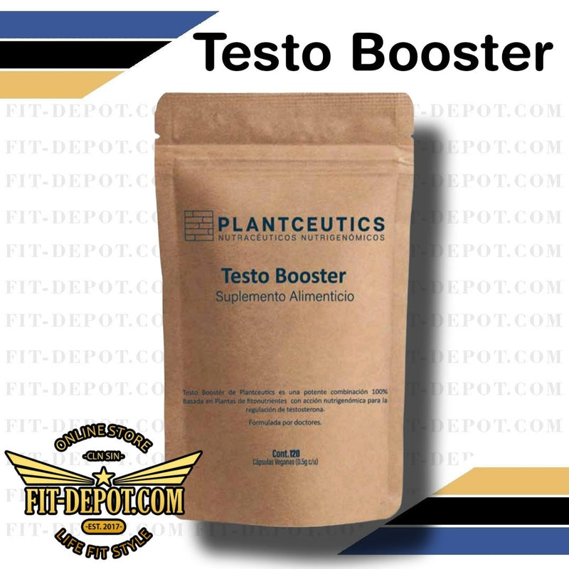 TESTO BOSTER - Mejora la sexualidad masculina, mayor fuerza, rendimiento y construcción muscular - 120 capsulas | PLANTCEUTICS -