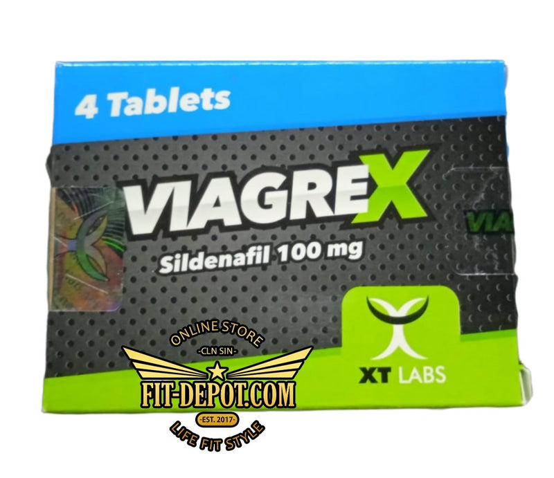 ViagreX de XT Labs 4 tabletas Sildenafil de 100 mg - farmaco