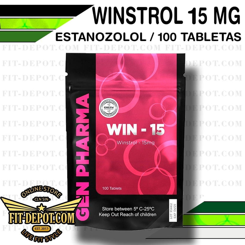 WIN - 15 mg (Estanozolol / Winstrol) 100 TABLETAS / GEN PHARMA - esteroides