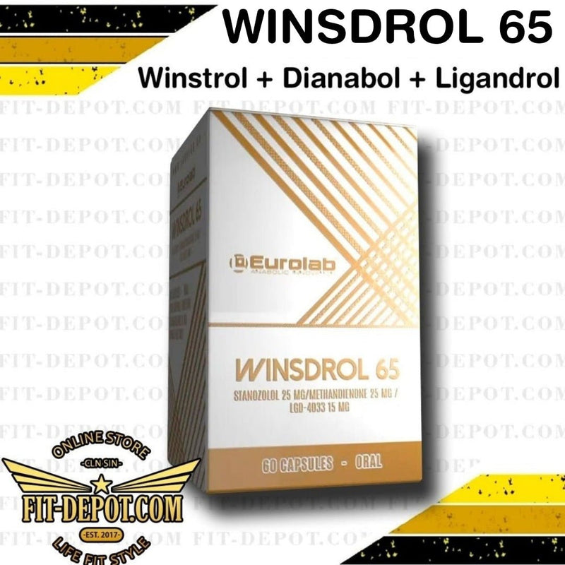 WINSDROL 65 - Winstrol 25mg + Dianabol 25mg + SARM LIGANDROL 15mg - 60 CAPSULAS | Esteroides EUROLAB | - esteroides